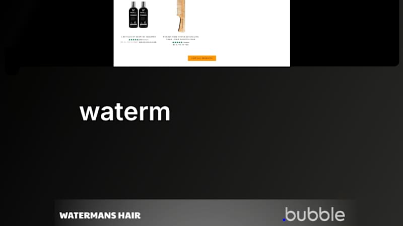 Cover image for Watermans Hair: Bubble.io Development for Global E-commerce