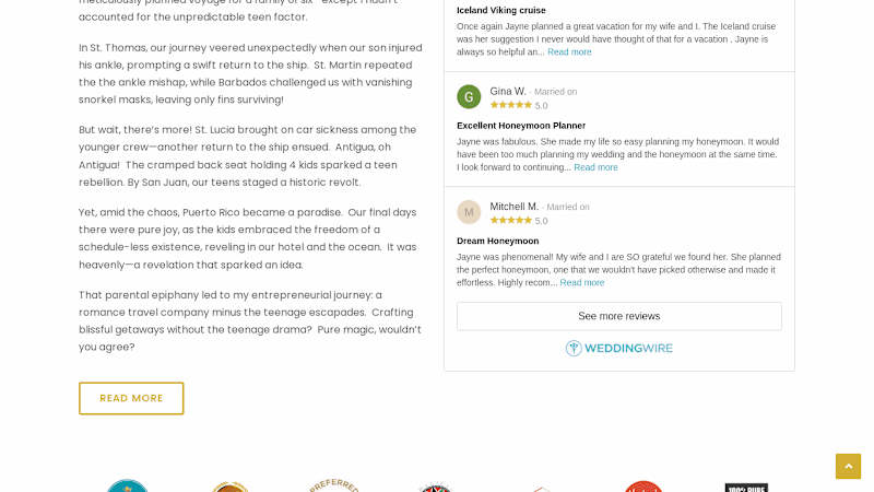 Cover image for Myhoneymoonplanner - Website Design