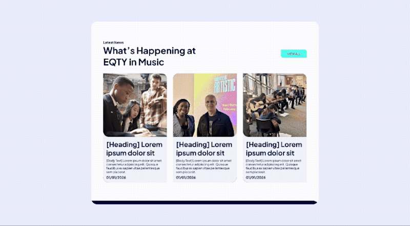 Cover image for Website Design & Build for Eqty in Music