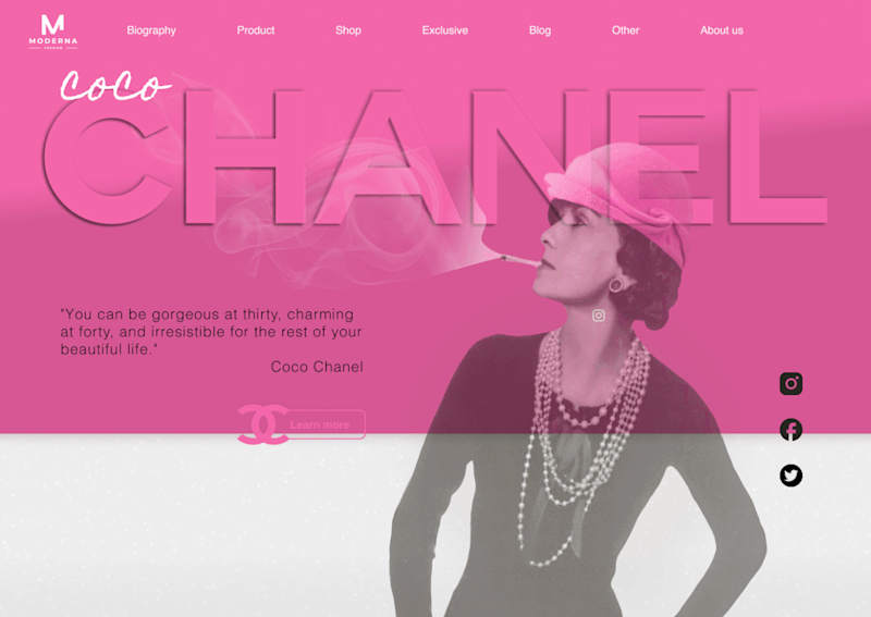 Cover image for CHANEL website responsive on Behance