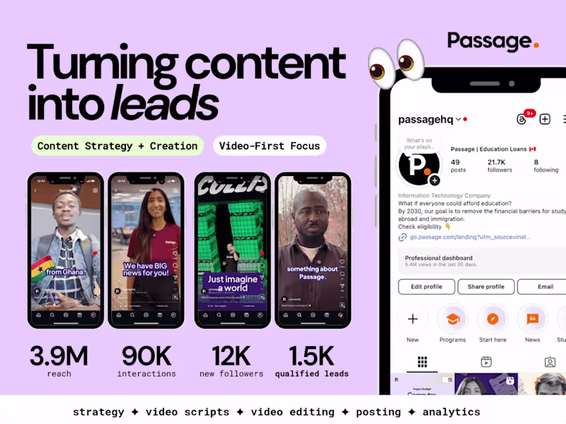 Cover image for Social Media Services | Passage (ENG) 