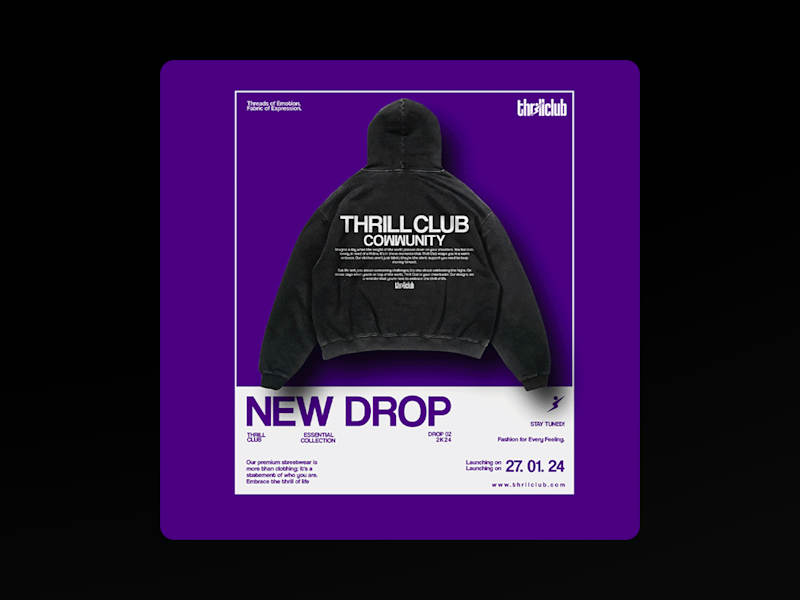 Cover image for Thrill Club | Streetwear Brand Identity Design