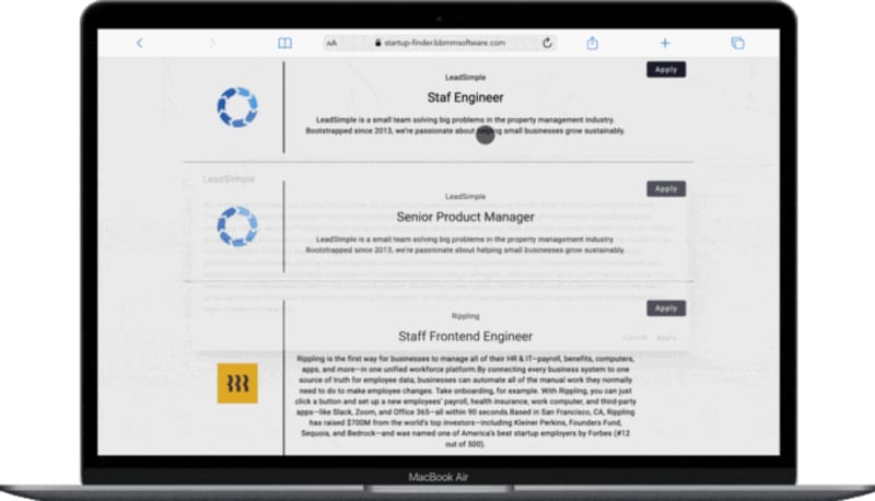Cover image for Startup Finder