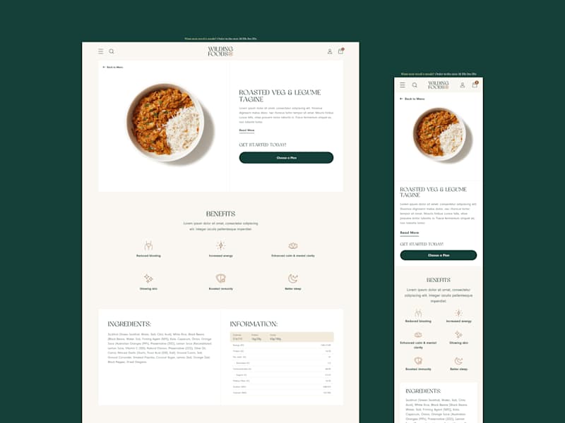 Cover image for Wilding Foods Shopify Design