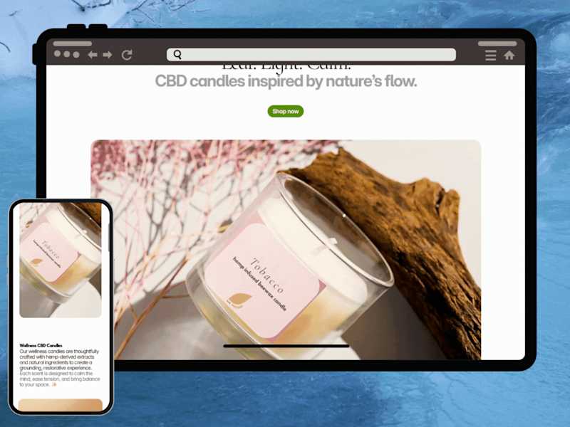 Cover image for Framer build for Leafi, a Wellness Candle brand concept. I'v...