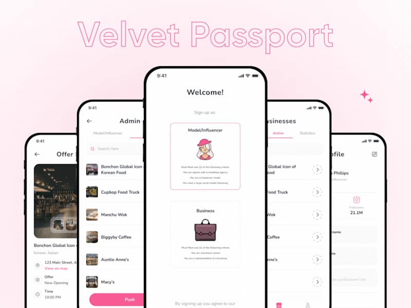 Cover image for Velvet Passport – Influencer & Business Collaboration App