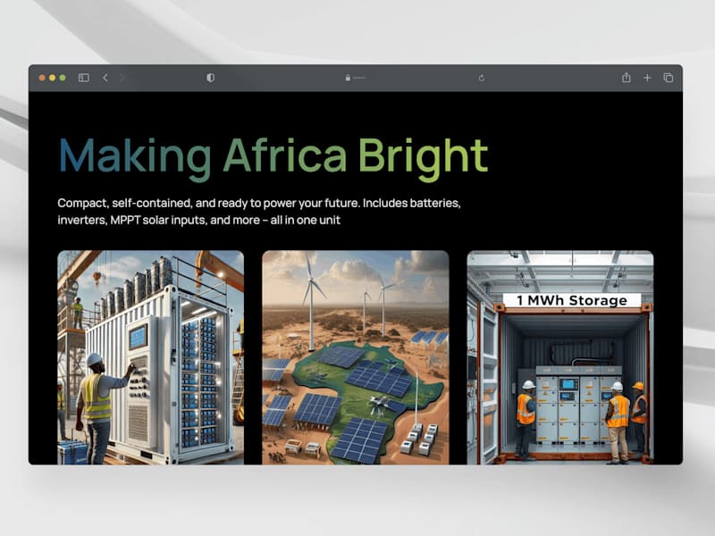 Cover image for Modern Landing page Design Electrical Storage UI/UX Design
