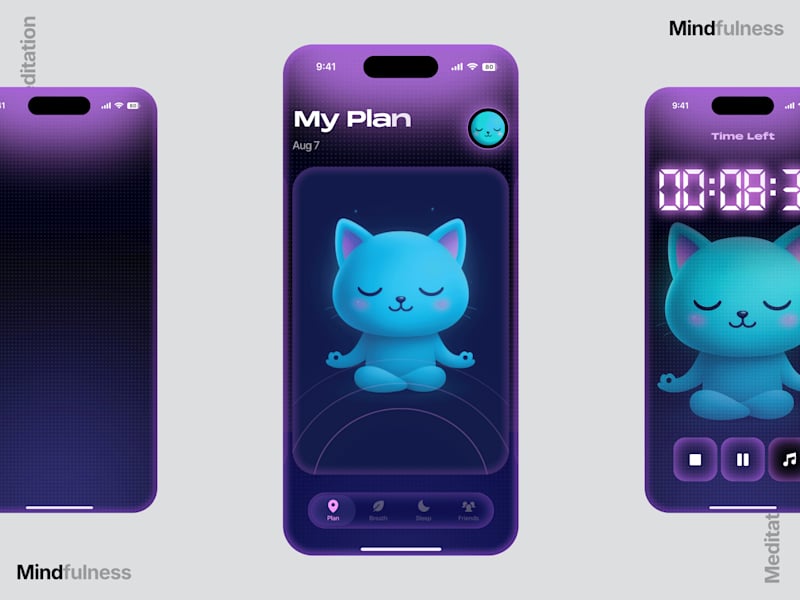 Cover image for Meditation & Mindfulness Mobile App Design