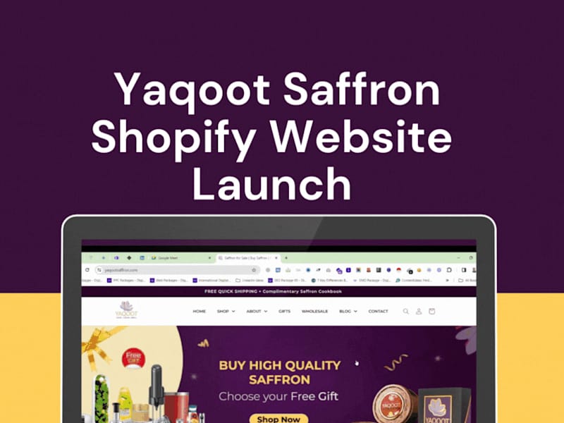 Cover image for Yaqoot Saffron Shopify website and SEO 