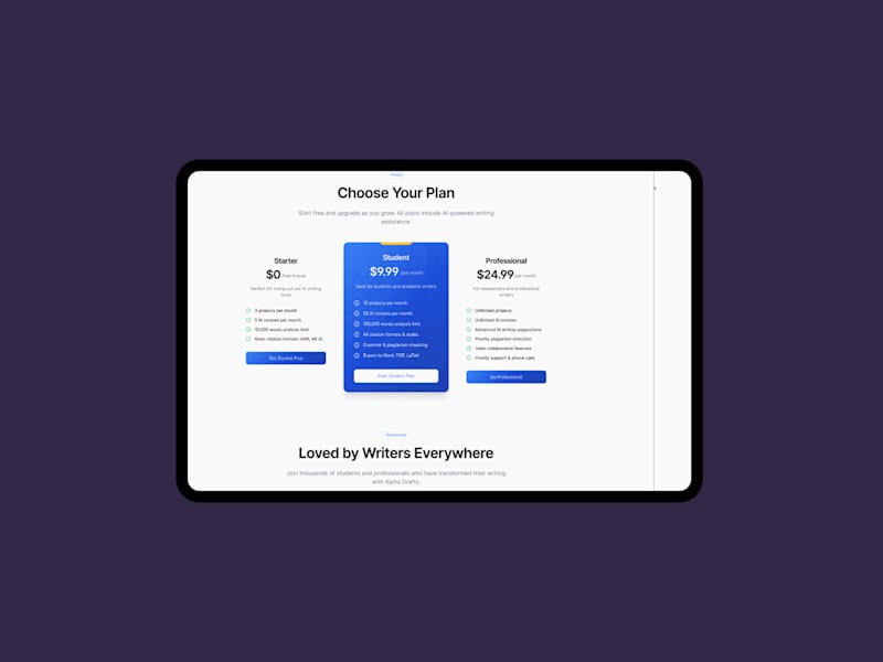 Cover image for AI Writing Summary Platform Design