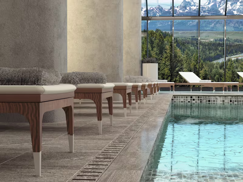 Cover image for Elegant Hotel Pool | Visualization Poiana Brașov, Romania