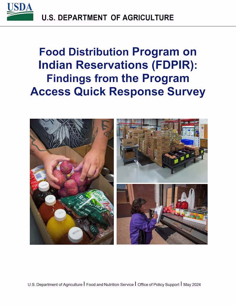 Cover image for Research Report - FDPIR Program Access Survey