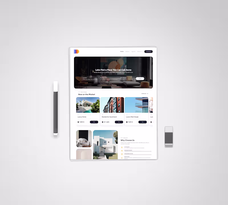 Cover image for Real Estate - Landing Page Design