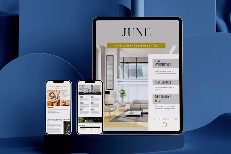 Cover image for 12 Month Email Newsletter For Real Estate Client