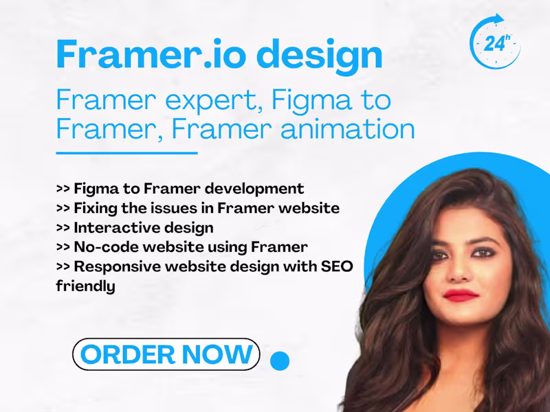 Cover image for Framer website, Framer designer, Figma to framer, Framer.io