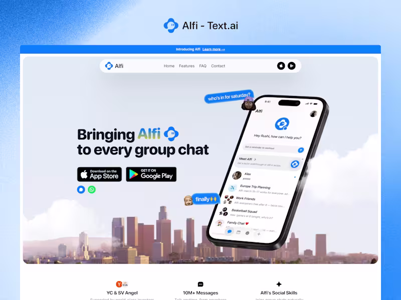 Cover image for Text.ai Homepage | Figma to Framer Development