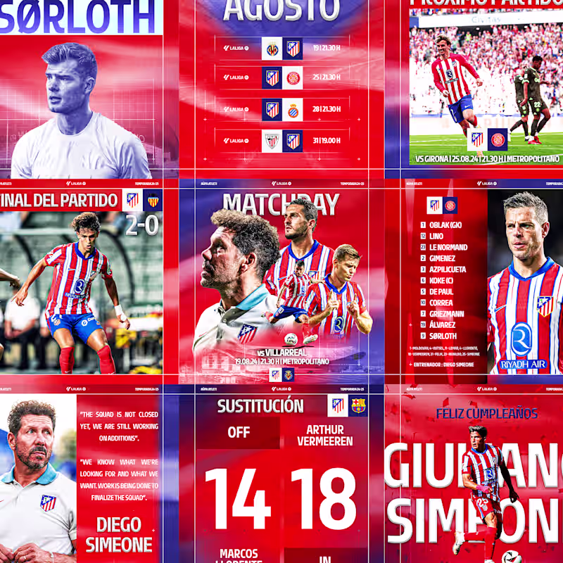 Cover image for Atletico Madrid - Social Media Rebrand
