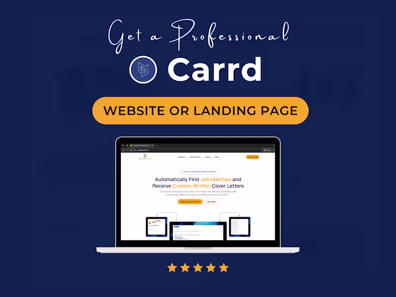 Cover image for High-converting Carrd Landing Page or Carrd Website