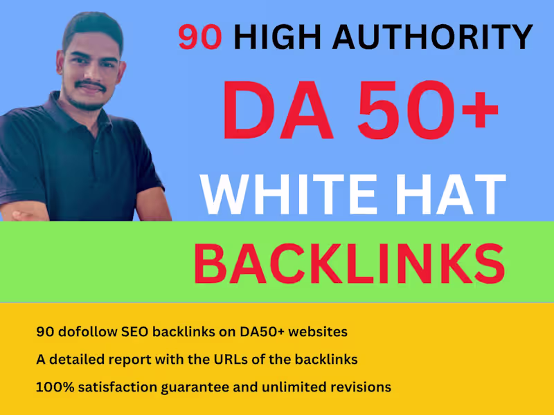 Cover image for High quality Dofollow high DA authority link building service