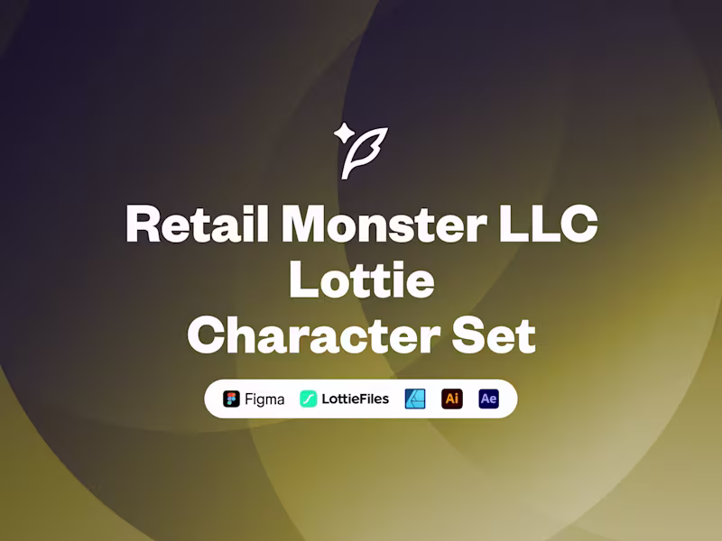 Cover image for Retail Monster LLC Lottie Character Set