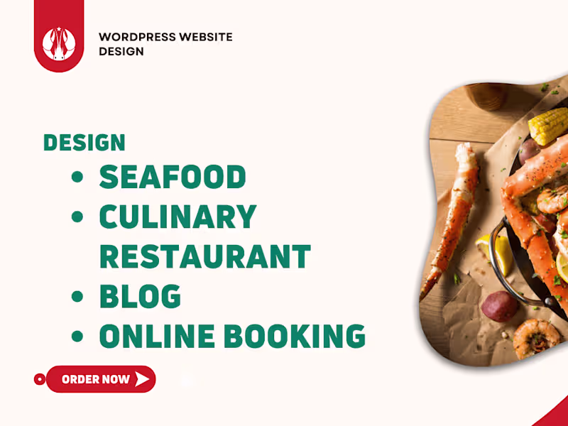 Cover image for create restaurant ,culinary website on wordpress or wiX