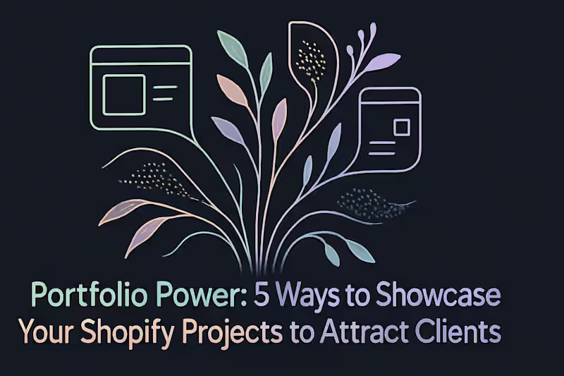 Cover image for Portfolio Power: 5 Ways to Showcase Your Shopify Projects to Attract Clients