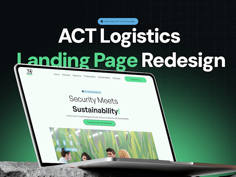 Cover image for CRO Optimized Landing Page UI/UX Design (Logistic Firm)