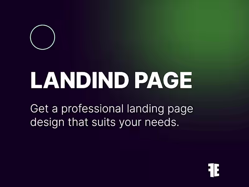 Cover image for Landing Page Design