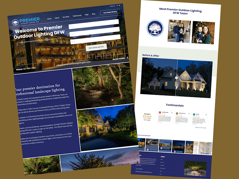 Cover image for Custom Logo & WordPress Website for Outdoor Lighting Company