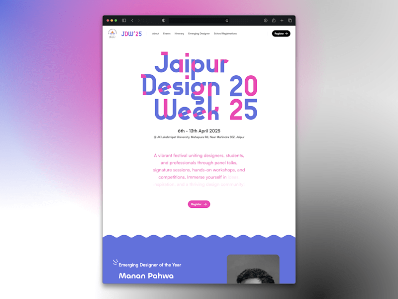 Cover image for Jaipur Design Week Official Website Design