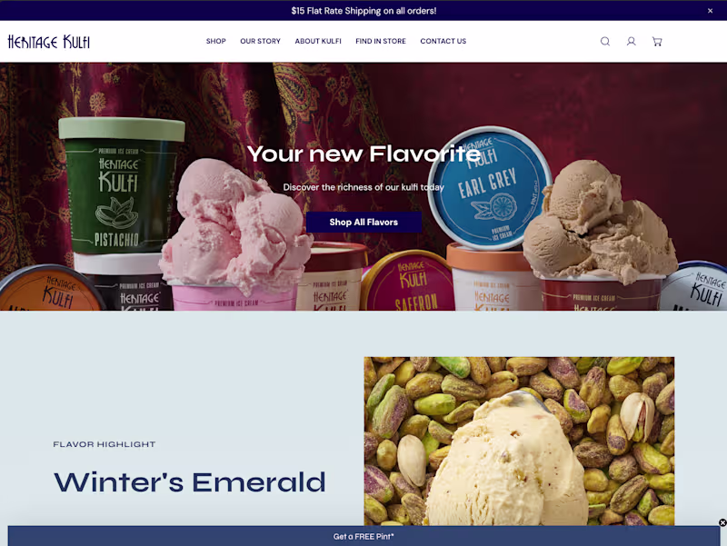 Cover image for Heritage Kulfi E-commerce store