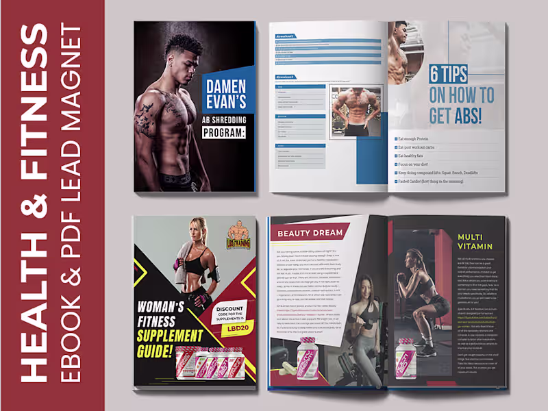 Cover image for Health & Fitness eBook, Workout Plan & Program Design