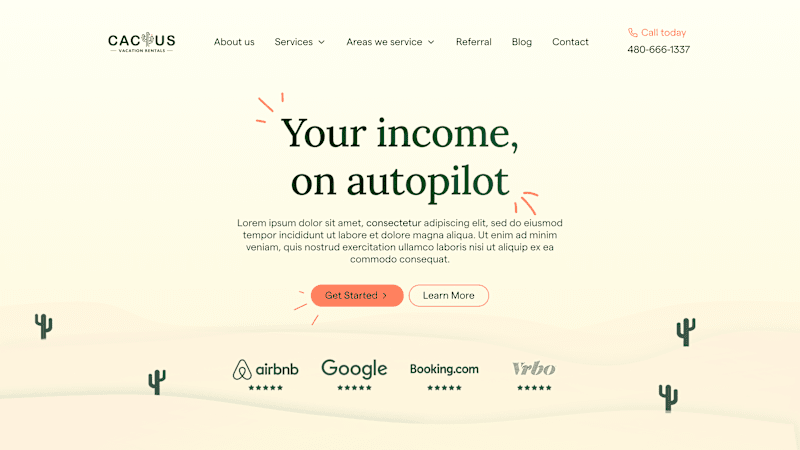 Cover image for Helping Cactus V. R. achieving a competitive looking website