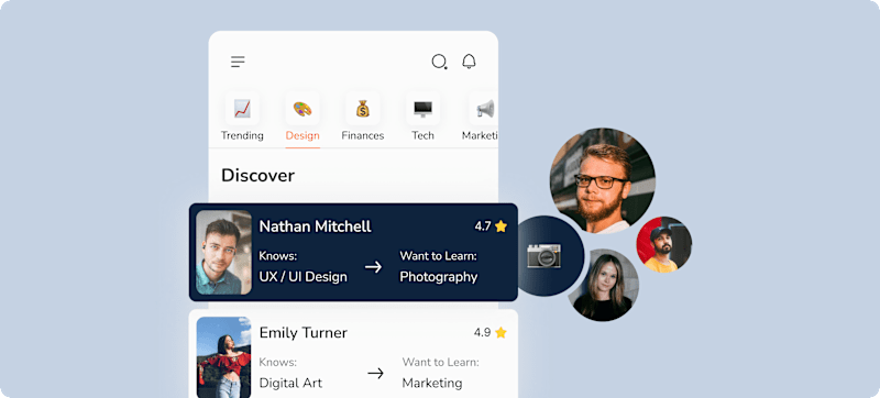Cover image for Skill Mate connects people to learn and teach each other