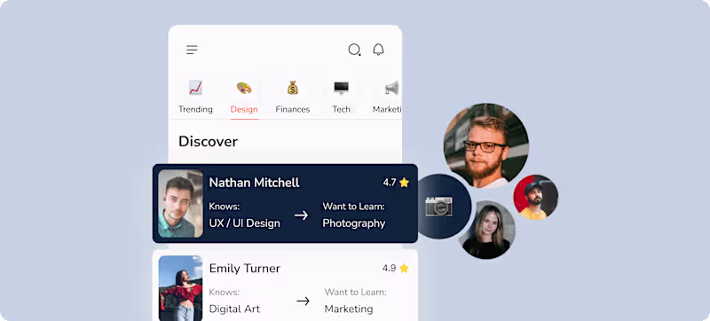 Cover image for Skill Mate connects people to learn and teach each other