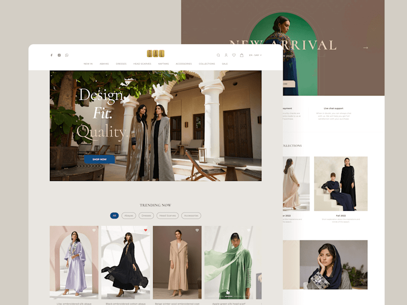 Cover image for Website design for luxury fashion brand
