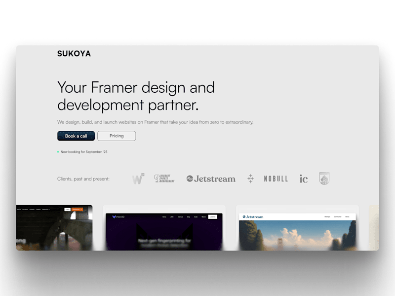 Cover image for Sukoya Design Works Website