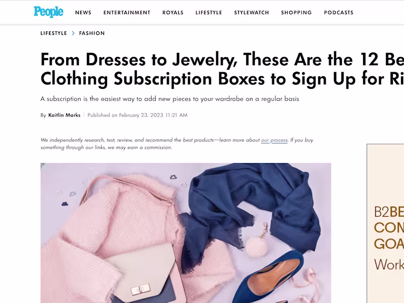 Cover image for Best Clothing Subscription Boxes for Women | PEOPLE