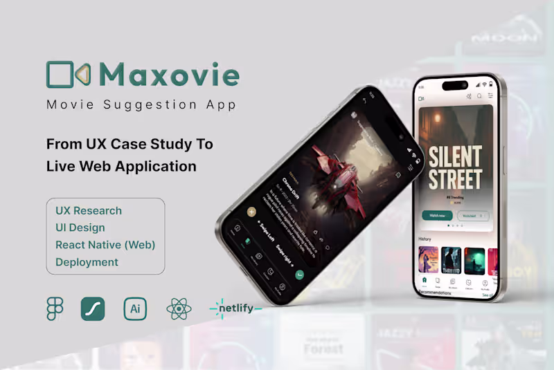 Cover image for Maxovie - From UX Case Study to Live Web App