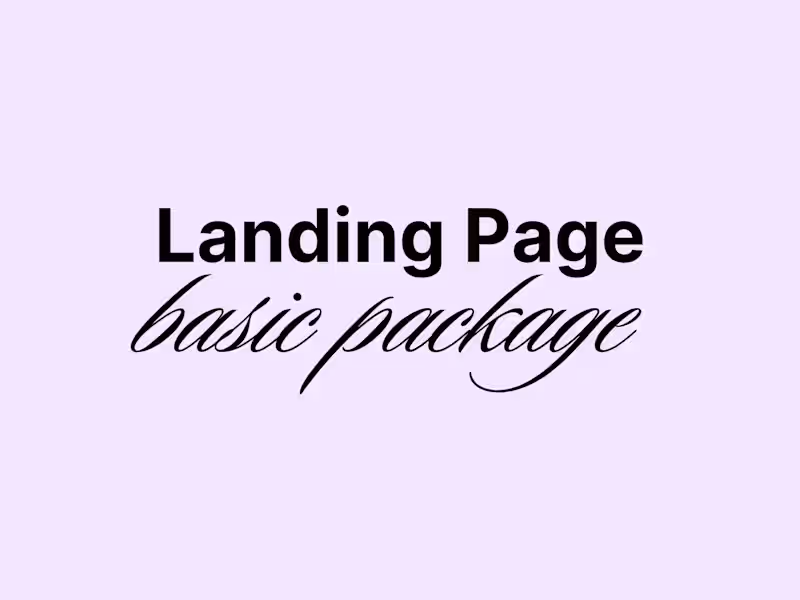 Cover image for Landing Page (Basic Package)