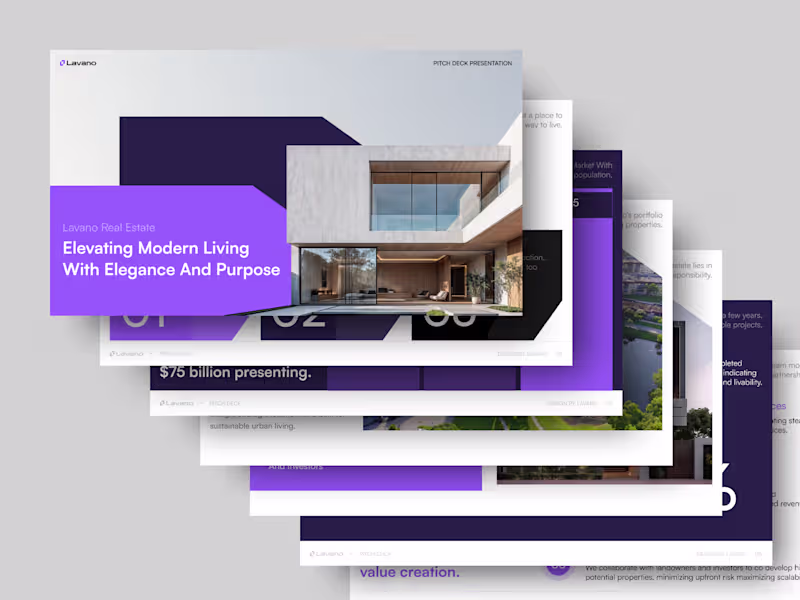 Cover image for Lavano - Pitch Deck Animation