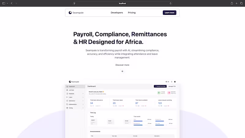 Cover image for Backend Development for Seampaie AI Payroll Platform