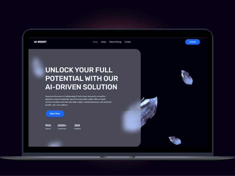 Cover image for Modern WIX Studio AI-BOOST Promote SAAS Product