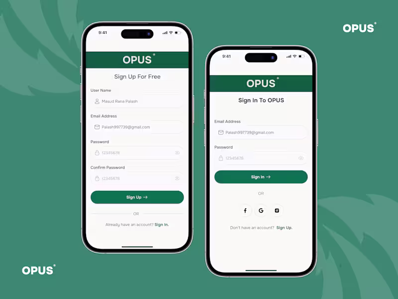 Cover image for Shopping Mobile app Sign In/Sign Up