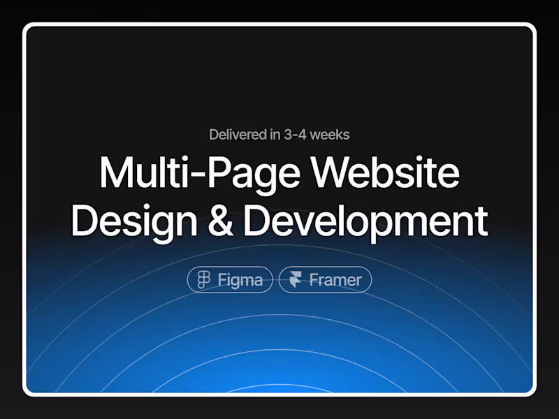 Cover image for Multi-Page Website Design & Development