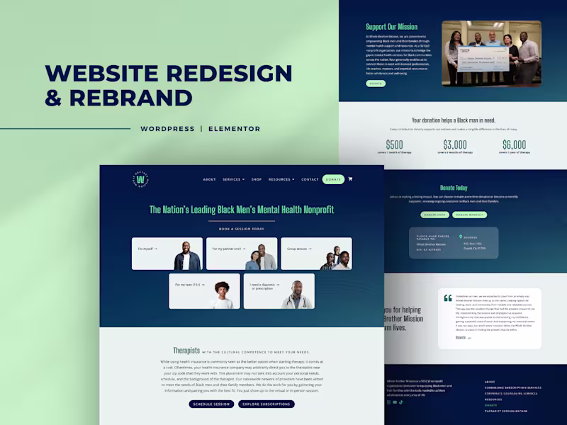 Cover image for Website Redesign & Rebrand - Whole Brother Mission