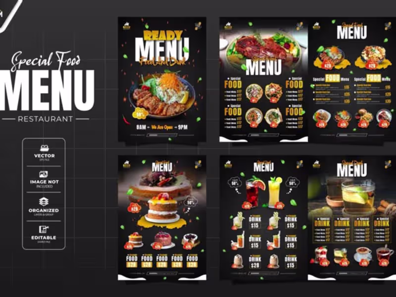 Cover image for i will design food poster ,flyer brochure ,menu ,post ,banners