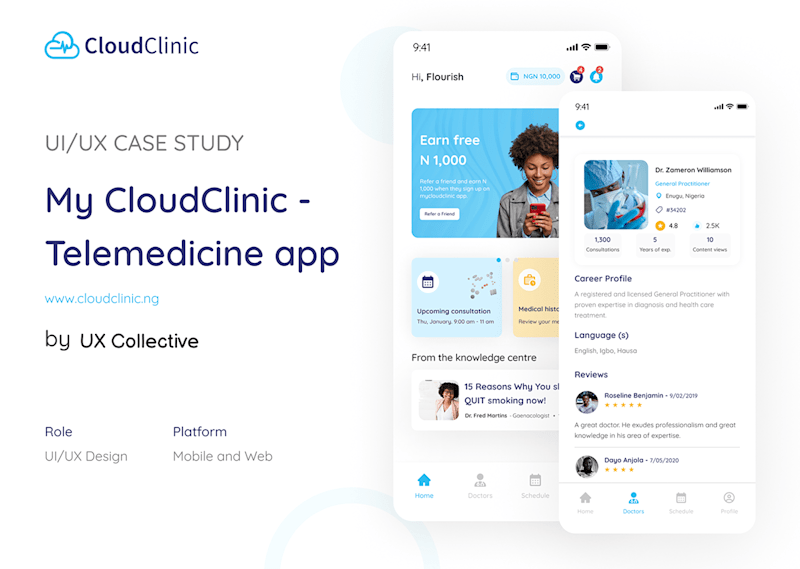 Cover image for My Cloud clinic Telemedicine Website and Mobile design on Behan…