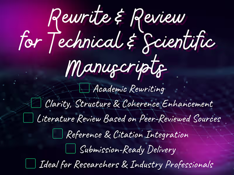 Cover image for Research Manuscript Rewriting & Literature Review Integration