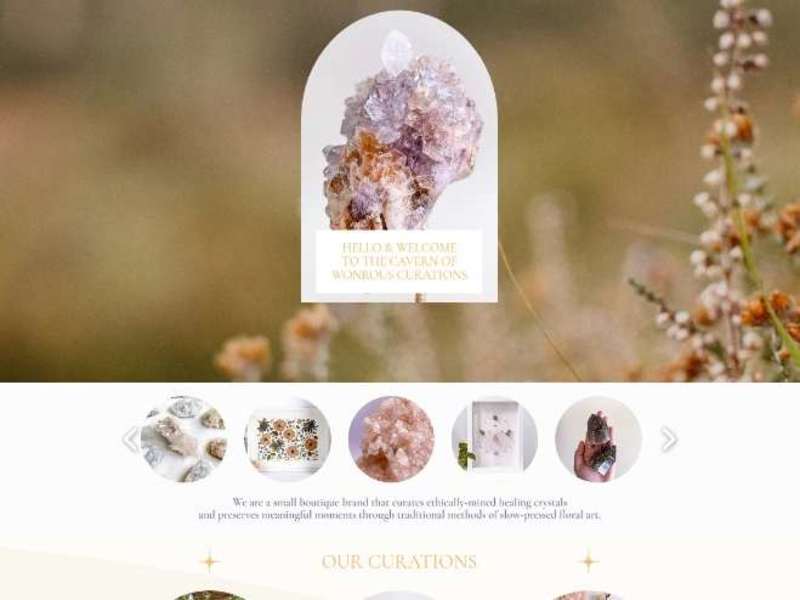 Cover image for Wondrous Curations | Website Designer and Developer on WIX